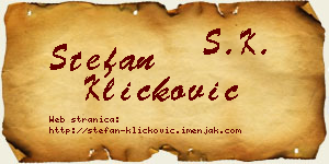 Stefan Kličković vizit kartica